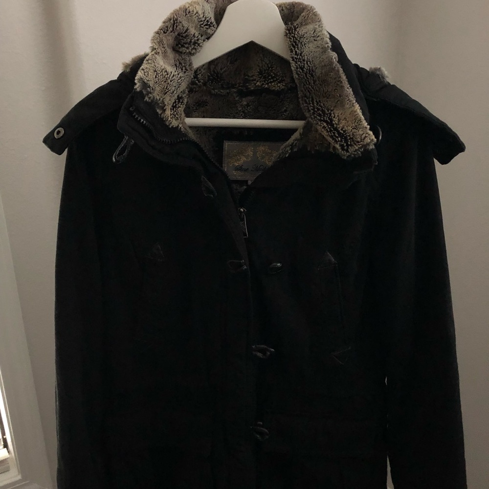 Black fur jacket